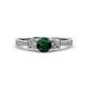 3 - Freya Emerald and Diamond Butterfly Engagement Ring 