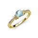 4 - Freya Aquamarine and Diamond Butterfly Engagement Ring 