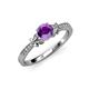4 - Freya Amethyst and Diamond Butterfly Engagement Ring 