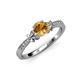 4 - Freya Citrine and Diamond Butterfly Engagement Ring 