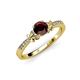 4 - Freya Red Garnet and Diamond Butterfly Engagement Ring 