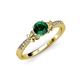 4 - Freya Emerald and Diamond Butterfly Engagement Ring 