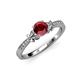 4 - Freya Ruby and Diamond Butterfly Engagement Ring 