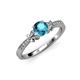 4 - Freya London Blue Topaz and Diamond Butterfly Engagement Ring 