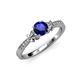 4 - Freya Blue Sapphire and Diamond Butterfly Engagement Ring 