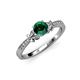 4 - Freya Emerald and Diamond Butterfly Engagement Ring 
