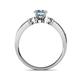 5 - Freya Aquamarine and Diamond Butterfly Engagement Ring 