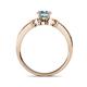 5 - Freya Aquamarine and Diamond Butterfly Engagement Ring 