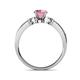 5 - Freya Pink Tourmaline and Diamond Butterfly Engagement Ring 
