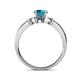 5 - Freya London Blue Topaz and Diamond Butterfly Engagement Ring 