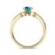 5 - Freya London Blue Topaz and Diamond Butterfly Engagement Ring 