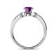5 - Freya Amethyst and Diamond Butterfly Engagement Ring 