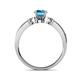 5 - Freya Blue Topaz and Diamond Butterfly Engagement Ring 
