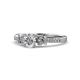 1 - Freya Lab Grown Diamond and Natural Diamond Butterfly Engagement Ring 
