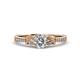3 - Freya Lab Grown Diamond and Natural Diamond Butterfly Engagement Ring 
