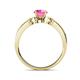 5 - Freya Lab Created Pink Sapphire and Diamond Butterfly Engagement Ring 