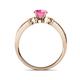 5 - Freya Lab Created Pink Sapphire and Diamond Butterfly Engagement Ring 