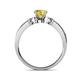 5 - Freya Lab Created Yellow Sapphire and Diamond Butterfly Engagement Ring 