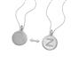 1 - A 2 Z (Circle) Round Lab Grown Diamond Initial Pendant Necklace 