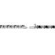 2 - Cliona 2.40 mm Black and White Diamond Eternity Tennis Bracelet 