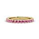 Lara Pink Sapphire Eternity Band Round Pink Sapphire ctw French Set Womens Eternity Ring Stackable K Yellow Gold