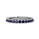 Lara Blue Sapphire Eternity Band Round Blue Sapphire ctw French Set Womens Eternity Ring Stackable Platinum
