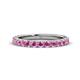 Lara Pink Sapphire Eternity Band Round Pink Sapphire ctw French Set Womens Eternity Ring Stackable Platinum