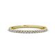 Lara White Sapphire Eternity Band Round White Sapphire ctw French Set Womens Eternity Ring Stackable K Yellow Gold