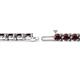 2 - Cliona 4.10 mm Red Garnet Eternity Tennis Bracelet 