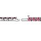 2 - Cliona 4.10 mm Rhodolite Garnet Eternity Tennis Bracelet 