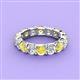 3 - Laida 4.00 mm Yellow Sapphire and Lab Grown Diamond Eternity Band 