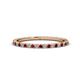 Lara Red Garnet and Diamond Eternity Band Round Red Garnet and Diamond ctw French Set Womens Eternity Ring Stackable K Rose Gold