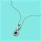 2 - Mandana 5.00 mm Round Black and White Diamond Vertical Infinity Pendant Necklace 