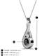 3 - Mandana 5.00 mm Round Black and White Diamond Vertical Infinity Pendant Necklace 