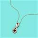 2 - Mandana 5.00 mm Round Black and White Diamond Vertical Infinity Pendant Necklace 
