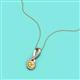 2 - Mandana 5.00 mm Round Lab Created Yellow Sapphire and Diamond Vertical Infinity Pendant Necklace 