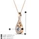 3 - Mandana 5.00 mm Round Forever One Moissanite and Diamond Vertical Infinity Pendant Necklace 