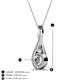 3 - Mandana 5.00 mm Round Forever Brilliant Moissanite and Diamond Vertical Infinity Pendant Necklace 