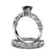 4 - Swirl Bridal Set Ring 