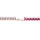 2 - Leslie 2.90 mm Round Pink Sapphire Eternity Tennis Bracelet 