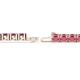 2 - Leslie 4.00 mm Rhodolite Garnet Eternity Tennis Bracelet 