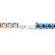 2 - Leslie 4.00 mm Blue Topaz Eternity Tennis Bracelet 