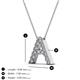6 - A 2 Z (Block Letter) Round Diamond Accented Initial Pendant Necklace 