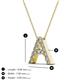 6 - A 2 Z (Block Letter) Round Diamond Accented Initial Pendant Necklace 