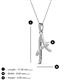 6 - A 2 Z (Script Letter) Round Lab Grown Diamond Accented Initial Pendant Necklace 