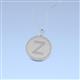 4 - A 2 Z (Halo) Round Lab Grown Diamond Circle Initial Pendant Necklace 