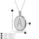 6 - A 2 Z (Halo) Round Lab Grown Diamond Circle Initial Pendant Necklace 