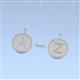 5 - A 2 Z (Halo) Round Diamond Circle Initial Pendant Necklace 