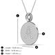 6 - A 2 Z (Circle) Round Lab Grown Diamond Initial Pendant Necklace 