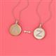 5 - A 2 Z (Circle) Round Lab Grown Diamond Initial Pendant Necklace 